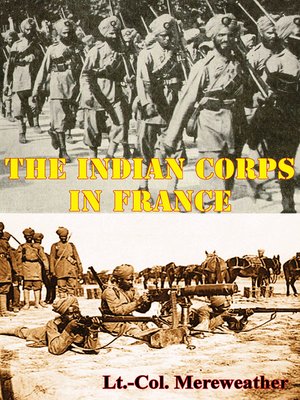 cover image of The Indian Corps In France [Illustrated Edition]